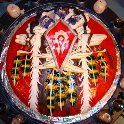 World Of Warcraft "horde Birthday Cake"