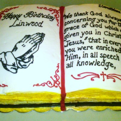 Open Bible Cake