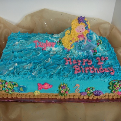 First Birthday Mermaid Cake