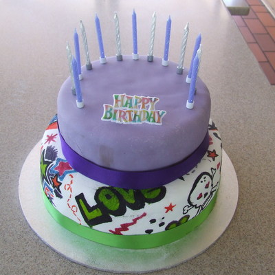 13Th Birthday Graffiti Cake