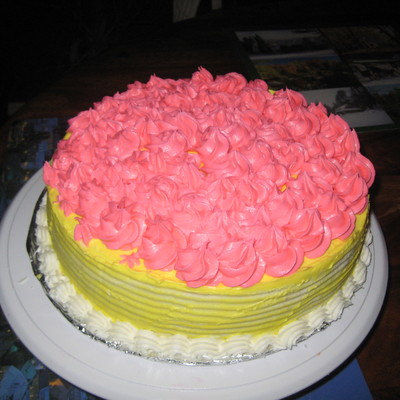 Rosette Topped Cake