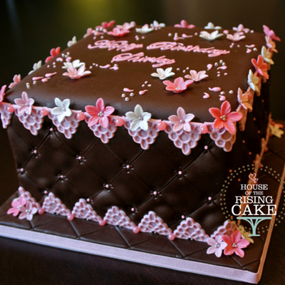 Chocolate And Pink Birthday Cake