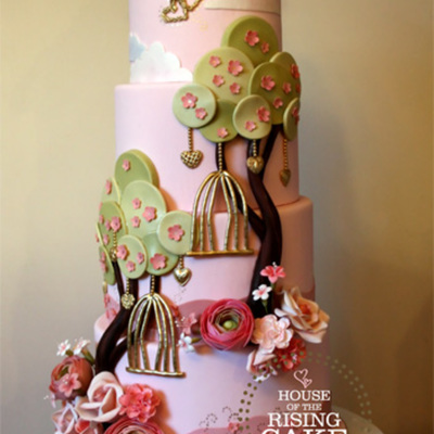 Love Birds Wedding Cake