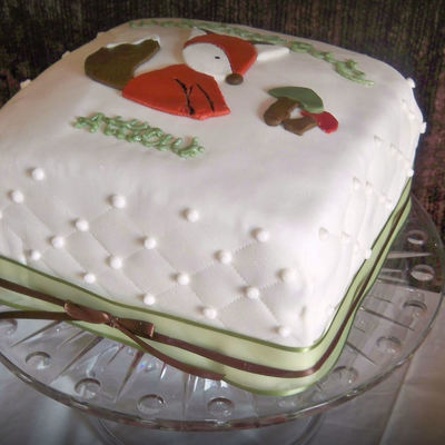 Woodland Creatures Baby Shower Cake