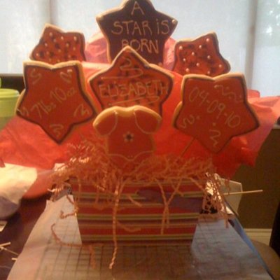 New Baby Pink Cookie Bouquet