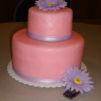 Pink Sparkle Goodbye Cake