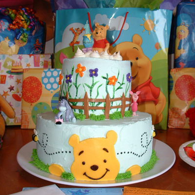 Pooh 1St Birthday Cake