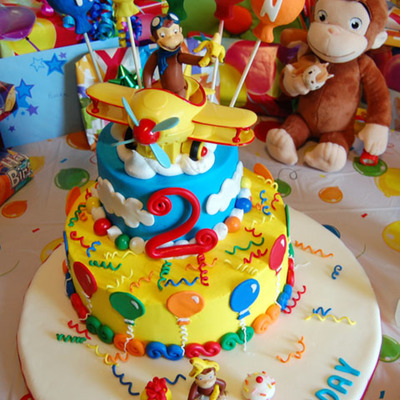 Curious George Cake
