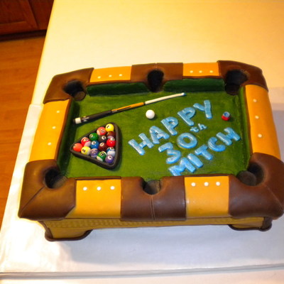 Pool Table Birthday Cake