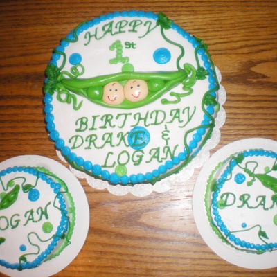 Sweatpea 1Sr Birthday Cake