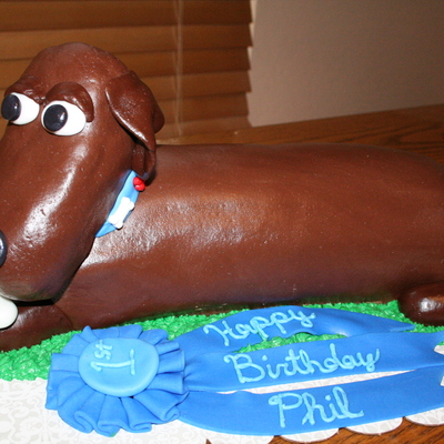 Weiner Dog Cake