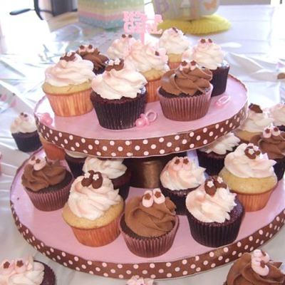 Baby Shower Cupcakes Pink And Brown