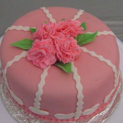 Fondant & Gum Paste Flowers Cake