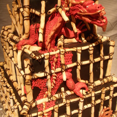 Dragon Breaking Out Of His Bamboo Cage
