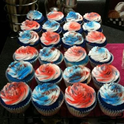 Red White And Blue Cupcakes
