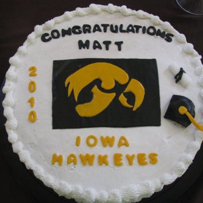 Iowa Hawkeyes Graduation Cake