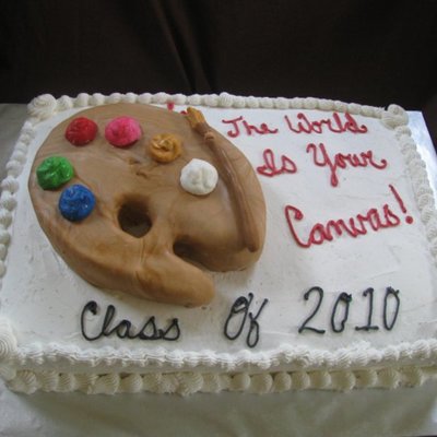 The World Is Your Canvas Graduation Cake!