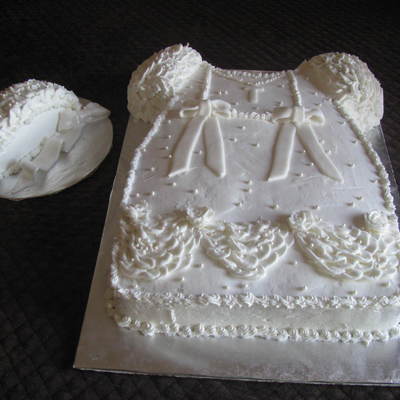 Baptism Dress Cake