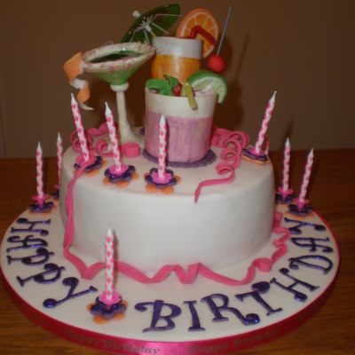 Cocktail Birthday Cake