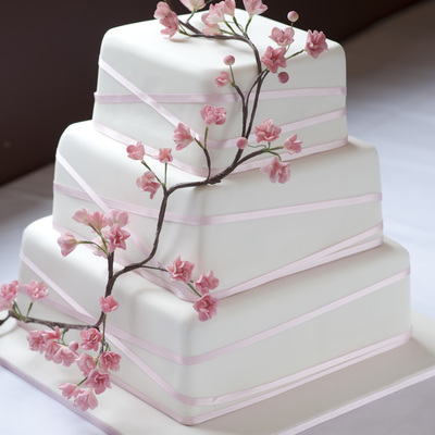 Cherry Blossom Wedding Cake