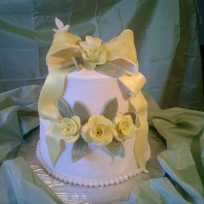 Yellow Roses And Bow