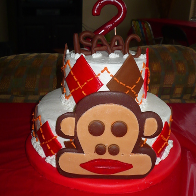 Isaac"s Sock Monkey Cake
