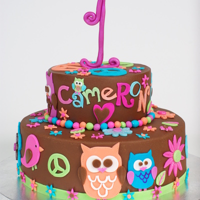 First Birthday--Owl Cake