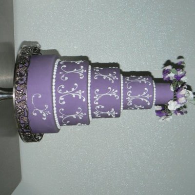 Purple Sweat Peas On Fondant