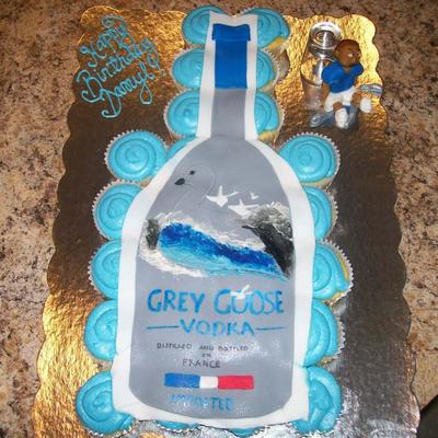Grey Goose Cupcake Cake