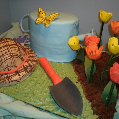 Spring Flower Garden Cake