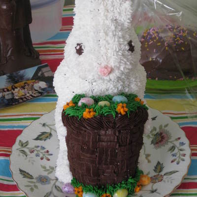 3D Bunny Easter Cake