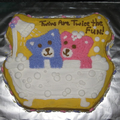 Twin Bears In Bathtub