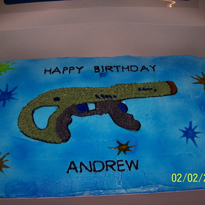 Laser Tag Birthday Cake