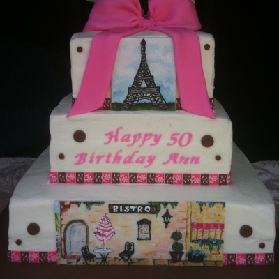 Paris Birthday Cake