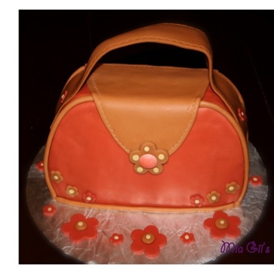"leather" Purse Cake