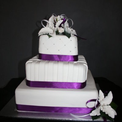 Purple And White With Lillies