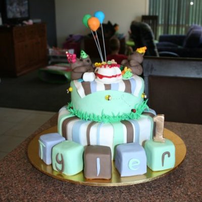 Teddy Bears Picnic First Birthday Cake