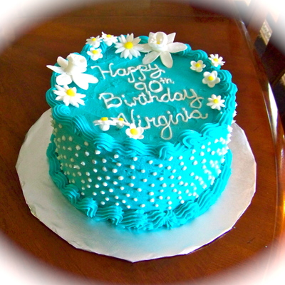Teal Birthday Cake