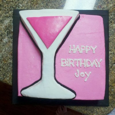 Martini Glass Birthday Cake