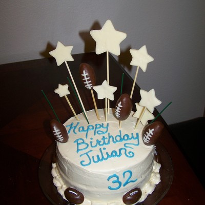 Football B-Day Cake