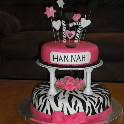 Zebra Birthday Cake