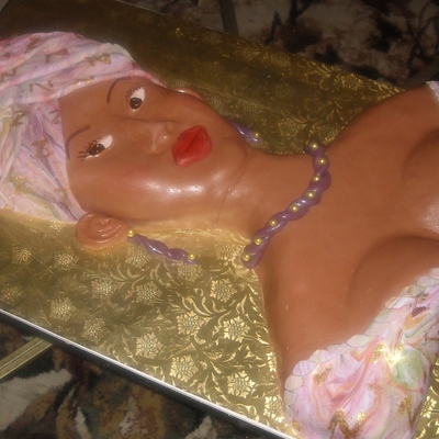 African Lady Birthday Cake
