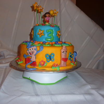 Dora Theme Cake