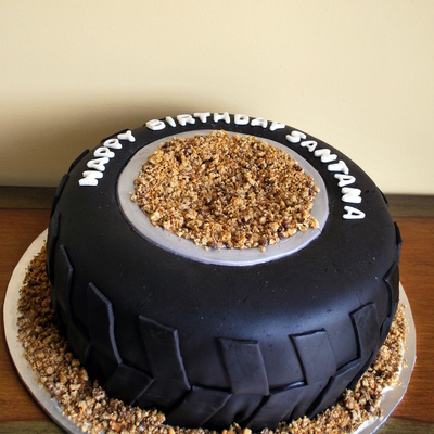 Monster Truck Tire Cake