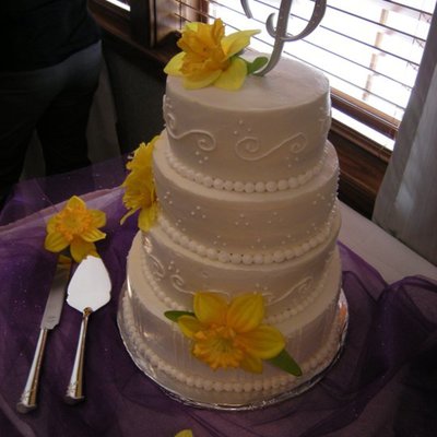My First All Buttercream Wedding Cake!