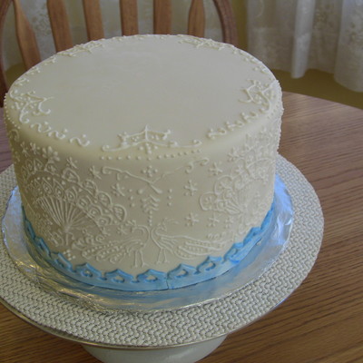 Henna Peacock Wedding Cake Mockup