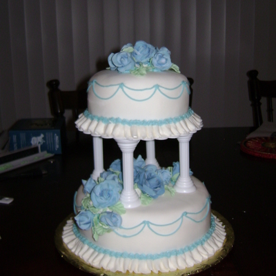Blue Tiered Cake