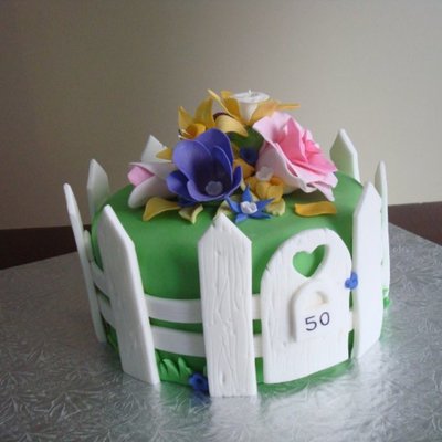 Garden Theme Cake