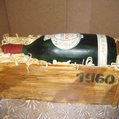 Wine Bottle In Crate