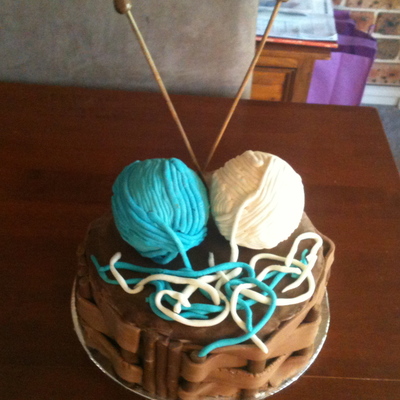 Knitting Basket Cake